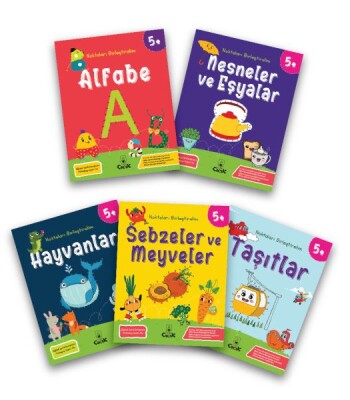 Noktaları Birleştirelim Serisi +5 Yaş (5 Kitap) - Floki Çocuk