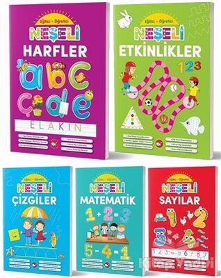 Okul Öncesi Eğitici Öğretici Neşeli Etkinlikler Seti (5 Kitap Takım) - 1