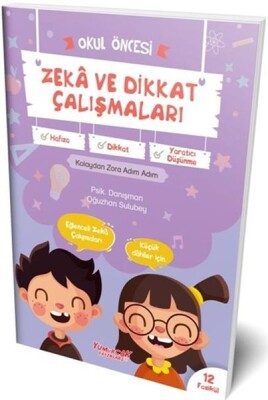 Okul Öncesi Zeka Ve Dikkat Çalışmaları Seti (12 Kitap) - Yumurcak Yayınları