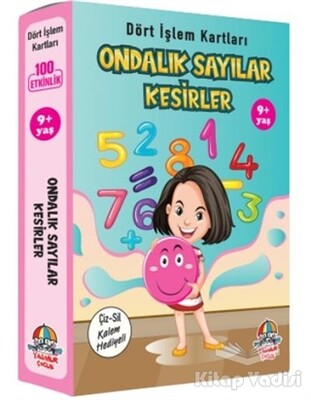 Ondalık Sayılar Kesirler - Dört İşlem Kartları 9+ Yaş - Yağmur Çocuk