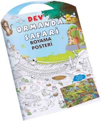 Ormanda Safari Dev Boyama Posteri - 0-6 Yaş Yayınları