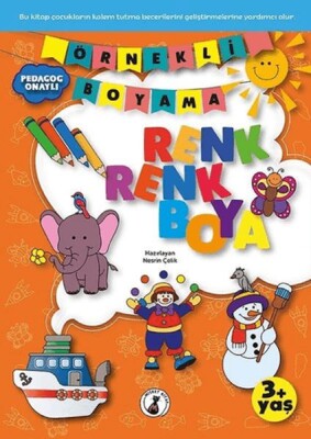 Örnekli Boyama Renk Boya 3+Yaş - Misket Kitap