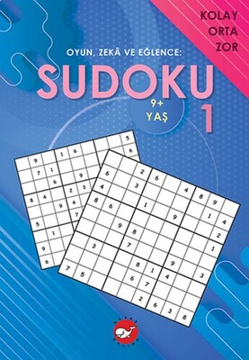 Oyun, Zeka ve Eğlence Sudoku 1 Kolay, Orta, Zor 9 Yaş - Beyaz Balina Yayınları