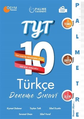 Palme 2021 TYT 10 Türkçe Deneme Sınavı - Palme Yayıncılık