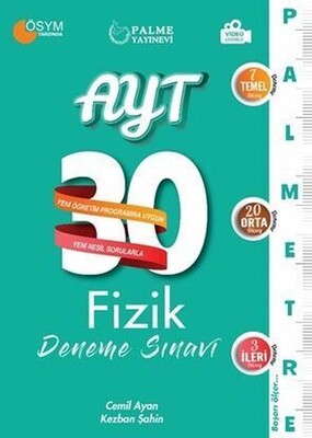 Palme AYT Fizik Palmetre Serisi 30 Deneme - Palme Yayıncılık