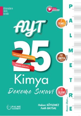 Palmetre Ayt Kimya 25 Deneme Sınavı - Palme Yayıncılık