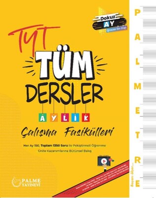 Palmetre Tyt Tüm Dersler Aylık Çalışma Fasikülleri - Palme Yayıncılık