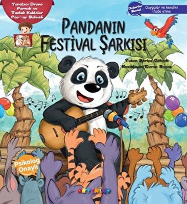 Pandanın Festival Şarkısı Yaratıcı Drama Parmak ve Tuzluk Kuklalar Pop-up Sahneli - Artenino Yayıncılık