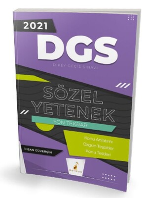 Pelikan 2021 DGS Sözel Yetenek Son Tekrar Konu Anlatımı - Pelikan Yayıncılık