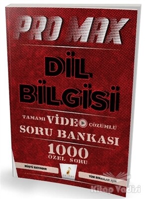 Promax Dil Bilgisi Tamamı Video Çözümlü Soru Bankası - Pelikan Yayıncılık