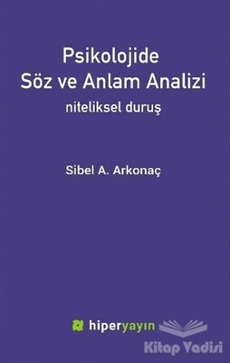 Psikolojide Söz ve Anlam Analizi - Hiperlink Yayınları