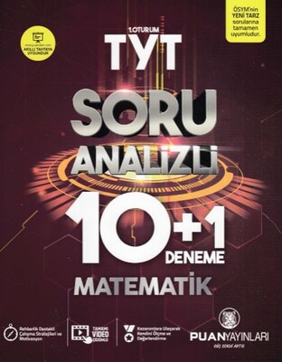 Puan TYT Matematik Soru Analizli 10 + 1 Deneme (Yeni) - Puan Yayınları