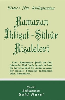 Ramazan - İktisat - Şükür Risaleleri - Envar Neşriyat