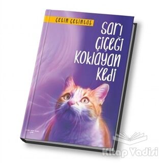 Sarı Çiçeği Koklayan Kedi - 1