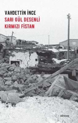 Sarı Gül Desenli Kırmısı Fistan - 1