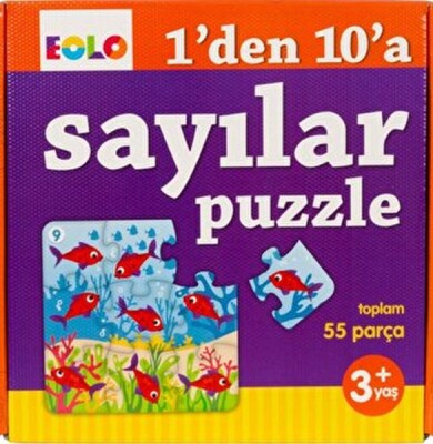 Sayı Puzzle-1'den 10'a Sayılar Puzzle - EOLO Eğitici Oyuncak ve Kitap
