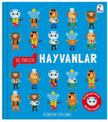 Seç – Karıştır : Hayvanlar (15 Eğlenceli Parça, 120 Farklı Seçenek) - İndigo Kitap