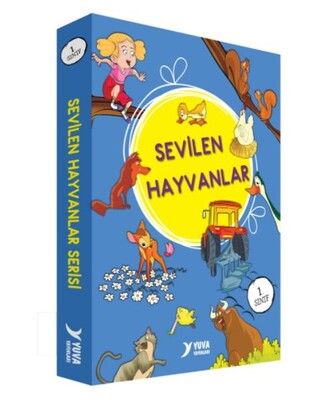 Sevilen Hayvanlar Serisi Düz Yazılı 1. Sınıf (10 Kitap Set) - Yuva Yayınları