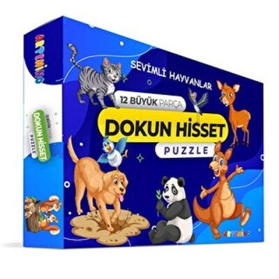 Sevimli Hayvanlar - Dokun Ve Hisset Puzzle - Artenino Yayıncılık