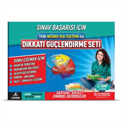 Sınav Başarısı İçin Yeni Neuro-Via Sistemi İle Dikkati Güçlendirme Seti 6. Sınıf (3 Kitap Takım) - 1