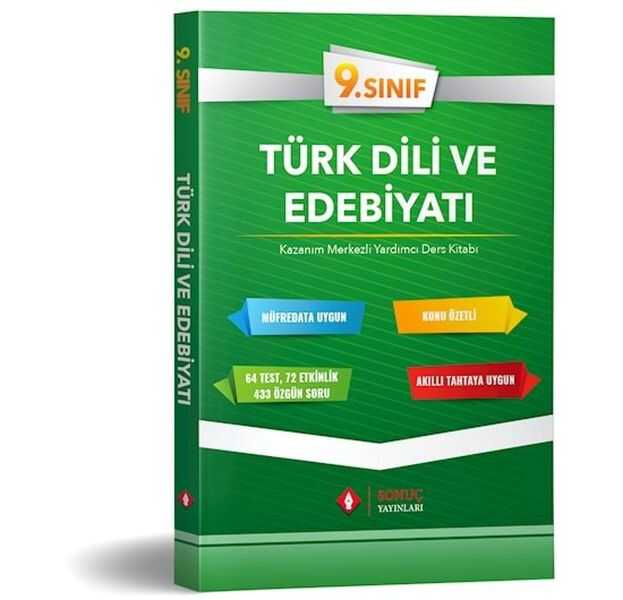 Sonuç Yayınları - Sonuç 9. Sınıf Türk Dili Edebiyatı Yardımcı Ders Kitabı 2019-2020 (Yeni)