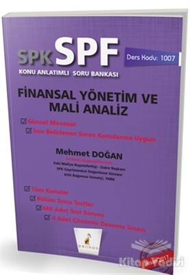 SPK - SPF Finansal Yönetim ve Mali Analiz Konu Anlatımlı Soru Bankası - Pelikan Yayıncılık