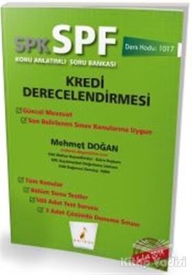 SPK - SPF Kredi Derecelendirmesi Konu Anlatımlı Soru Bankası - Pelikan Yayıncılık