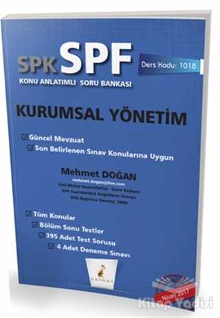 Pelikan Yayıncılık - SPK - SPF Kurumsal Yönetim Konu Anlatımlı Soru Bankası