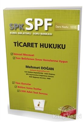 SPK - SPF Ticaret Hukuku Konu Anlatımlı Soru Bankası - 1