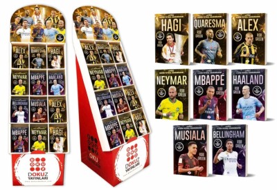 Stantlı Benim Futbol Kahramanım Serisi Set 2 (8 Çeşit 300 Adet Kitap) - Dokuz Çocuk Yayınları