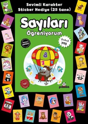 Stickerlı 3+4+5 Yaş Sayıları Öğreniyorum - Beyaz Panda Yayınları