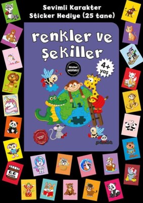 Stickerlı 4+ Yaş Renkler ve Şekiller - Beyaz Panda Yayınları