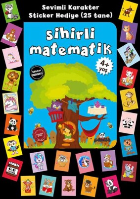 Stickerlı 4+ Yaş Sihirli Matematik - Beyaz Panda Yayınları