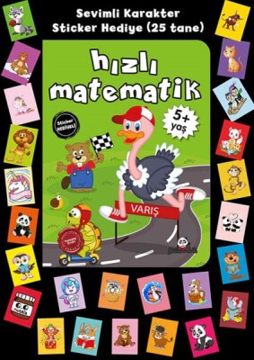 Stickerlı 5+ Yaş Hızlı Matematik - Beyaz Panda Yayınları