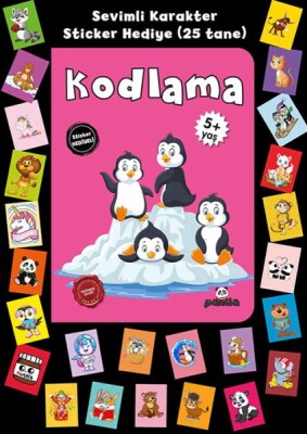 Stickerlı 5+ Yaş Kodlama - Beyaz Panda Yayınları