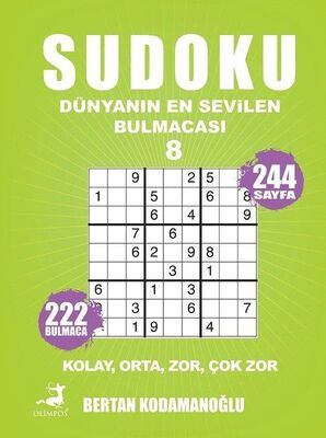 Sudoku - Dünyanın En Sevilen Bulmacası 8 - Kolay Orta Zor Çok Zor - 1