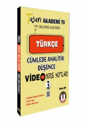Tasarı 2022 Türkçe Cümlede Analitik Video Ders Notları 3 - Tasarı Akademi Yayınları