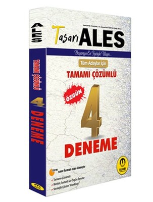 Tasarı ALES Özgün 4 Fasikül Çözümlü Deneme (Yeni) - Tasarı Akademi Yayınları