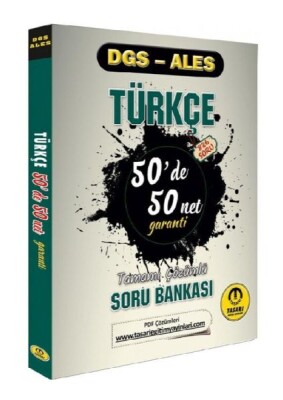 Tasarı DGS ALES Türkçe 50 de 50 Net Garanti Soru Bankası - Tasarı Akademi Yayınları