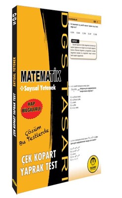 Tasarı DGS Matematik Sayısal Yetenek Yaprak Test Çek Kopart - Tasarı Akademi Yayınları