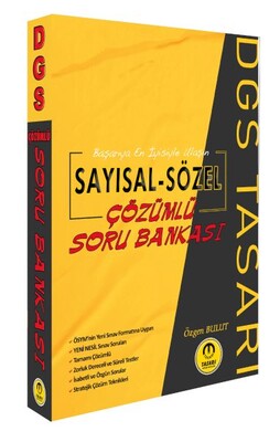 Tasarı DGS Sayısal Sözel Yetenek Soru Bankası Çözümlü - Tasarı Akademi Yayınları