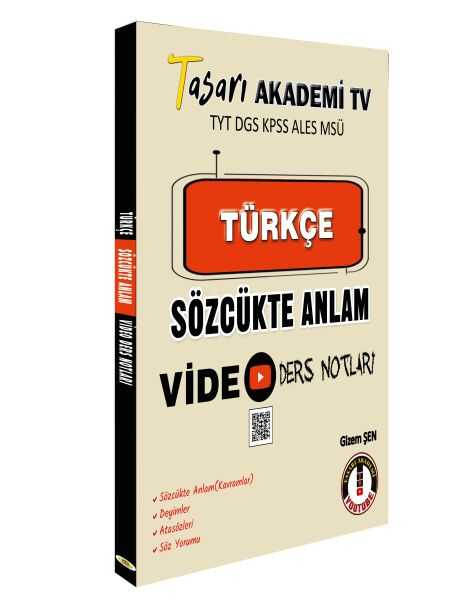 Tasarı Akademi Yayınları - Tasarı DGS Türkçe Sözcükte Anlam Video Ders Notları