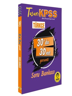 Tasarı KPSS Türkçe 30'da 30'Net - Tasarı Akademi Yayınları