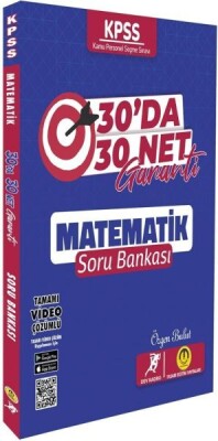 Tasarı Yayınları KPSS Matematik 30 da 30 Net Garanti Soru Bankası - Tasarı Akademi Yayınları