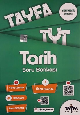 Tayfa TYT Tarih Soru Bankası (Yeni) - Tayfa Yayınları