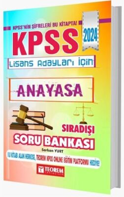 Teorem Yayınları 2024 KPSS Anayasa Vatandaşlık Sıradışı Soru Bankası - 1