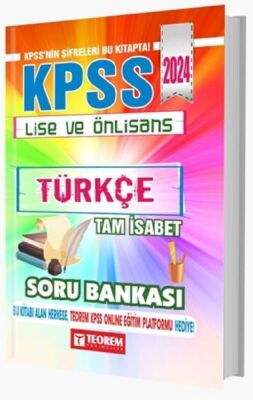 Teorem Yayınları 2024 KPSS Lise Ön Lisans Türkçe Tam İsabet Soru Bankası - 1