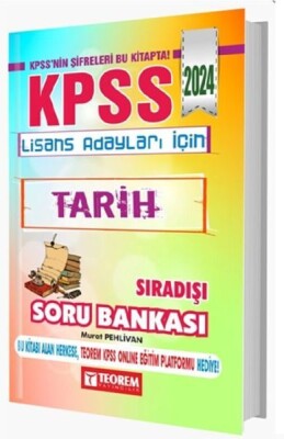 Teorem Yayınları 2024 KPSS Tarih Sıradışı Soru Bankası - Teorem Yayınları