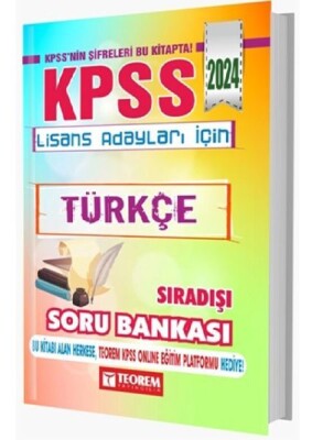 Teorem Yayınları 2024 KPSS Türkçe Sıradışı Soru Bankası - Teorem Yayınları