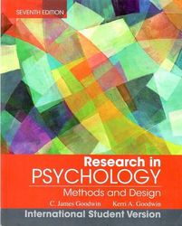 The Research İn Psychology: Methods And Design Edition You Want - Wiley